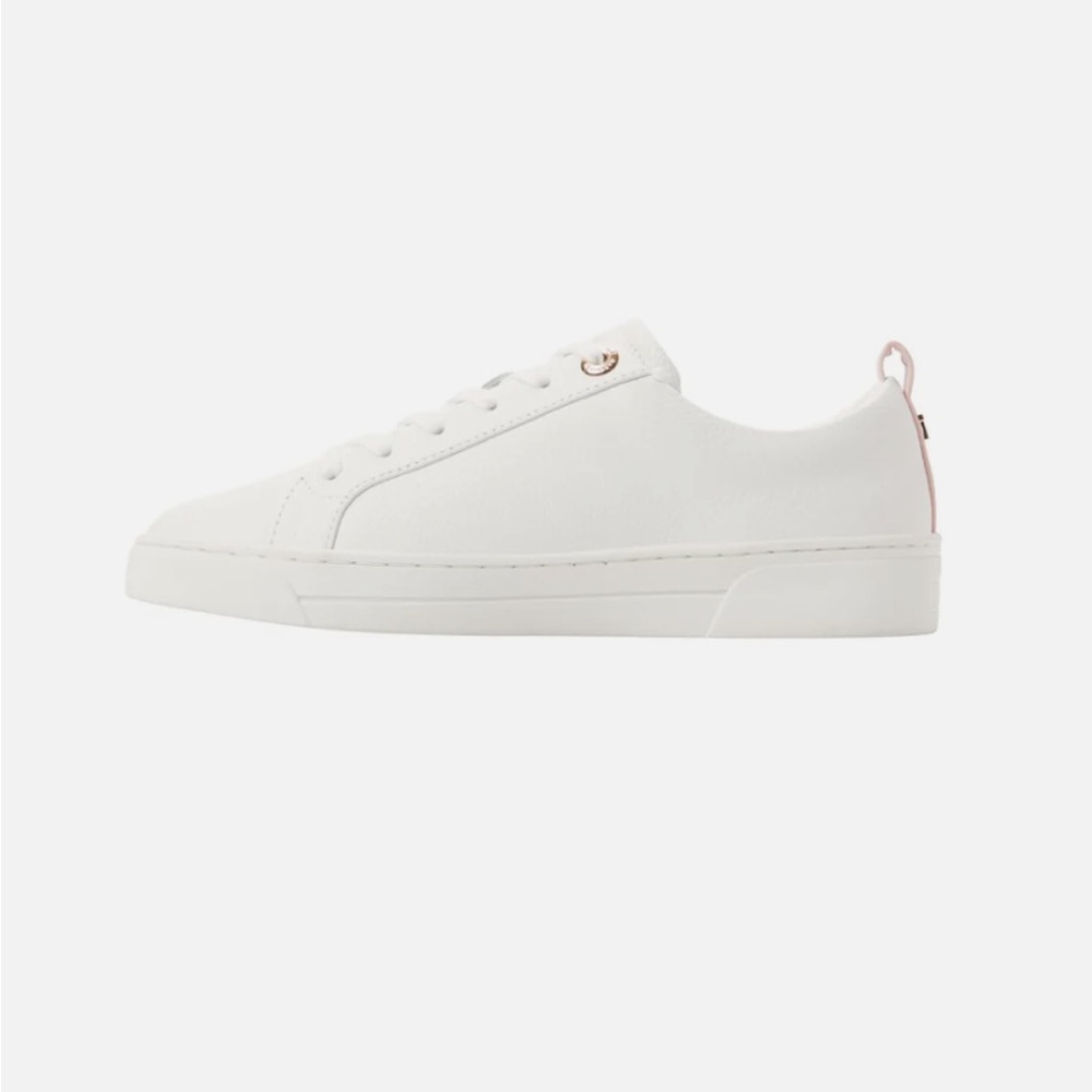 Ted Baker “Bailey Icon” Women's Leather Sneaker Shoes Size 8 White/Pink NEW - Picture 5 of 11